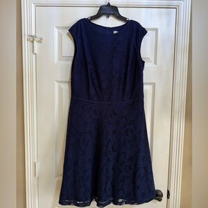 Navy Blue Lace Dress